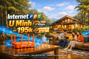 Lắp Internet FPT U Minh Giá Rẻ – Không Cần Cọc, Ưu Đãi Cực Khủng