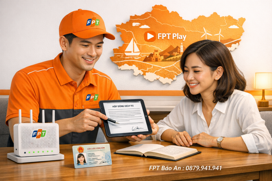 Lắp mạng FPT Bảo An cần giấy tờ gì? Hướng dẫn thủ tục nhanh gọn