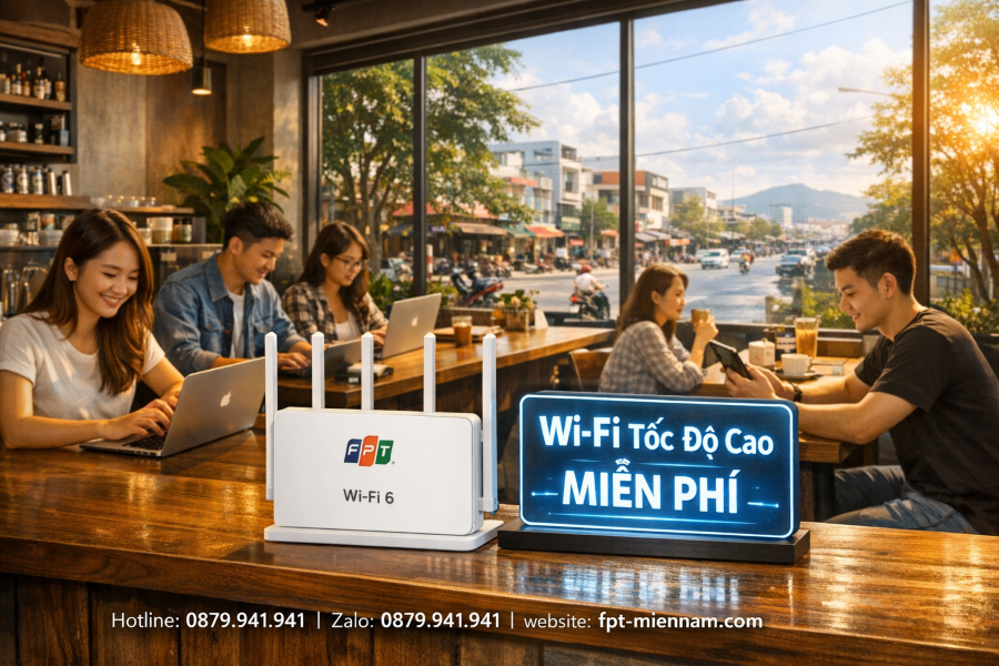 Lắp Mạng FPT Cẩm Lệ Cho Quán Cafe: Giải Pháp Wifi Marketing & Chịu Tải Cao