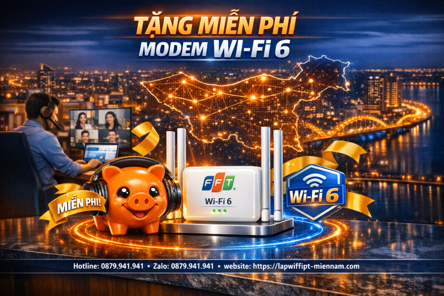 Lắp mạng FPT Liên Chiểu miễn phí Modem Wi-Fi 6: Trải nghiệm công nghệ 2026