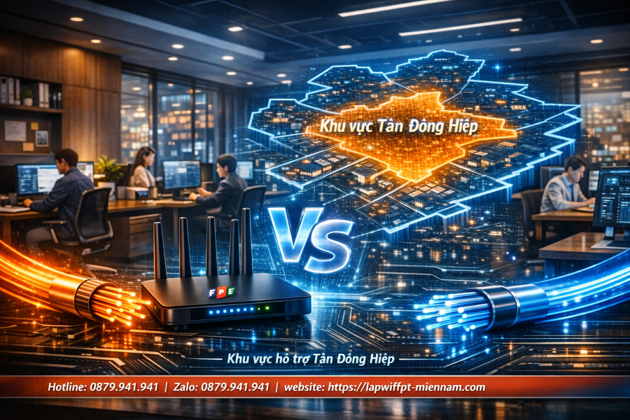 Lắp Mạng FPT Tân Đông Hiệp Cho Doanh Nghiệp: Tốc Độ Vượt Trội, Kinh Doanh Bứt Phá