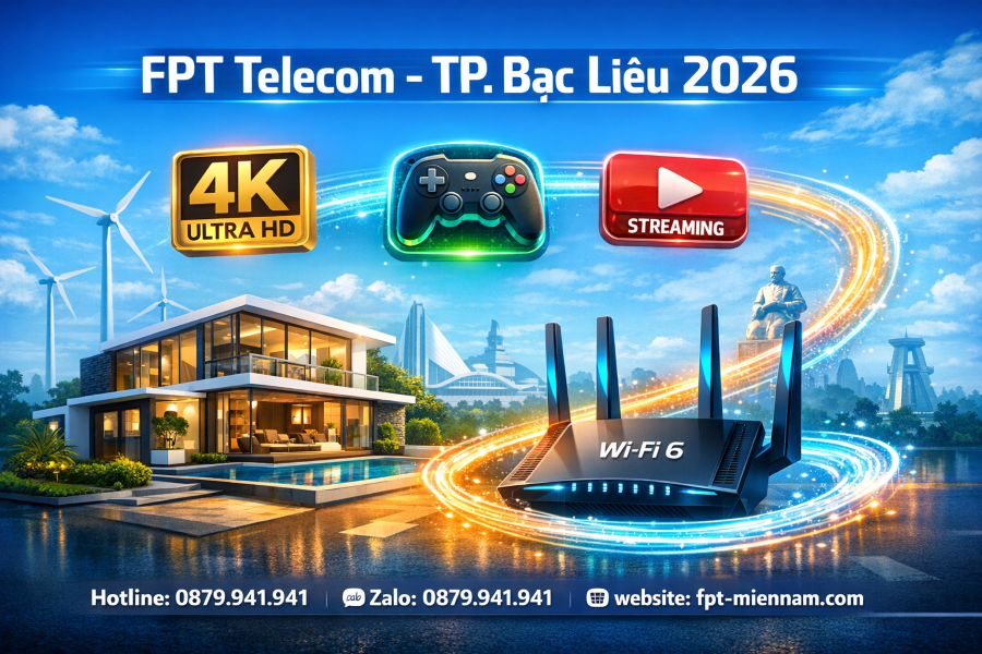 Lắp mạng FPT TP. Bạc Liêu: Cập nhật ưu đãi mới nhất 2026