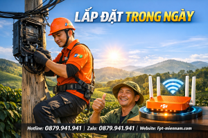 Lắp mạng FPT xã Tân Hà, Lâm Hà: Hỗ trợ lắp đặt trong ngày