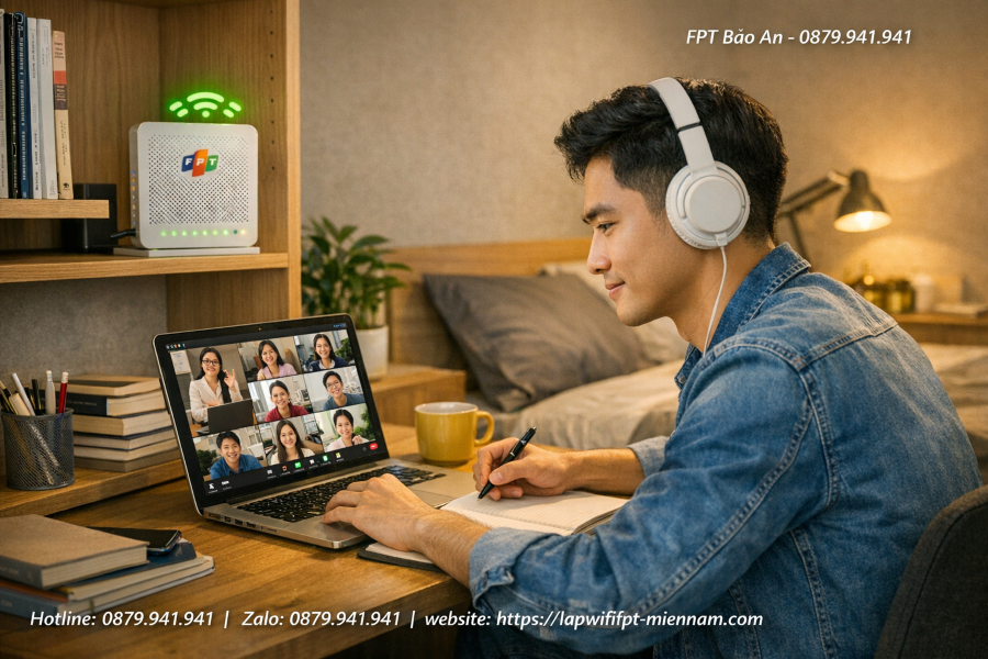 Lắp wifi FPT Bảo An cho học online có tốt không?