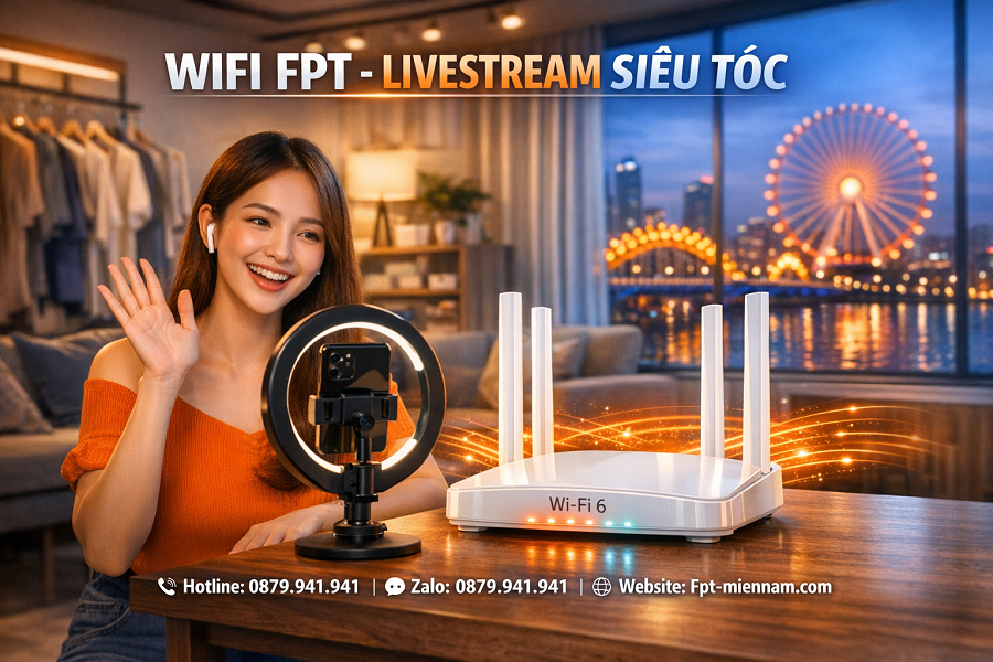 Lắp Wifi FPT Hải Châu Cho Shop Kinh Doanh Online – Giải Pháp Livestream Không Lag