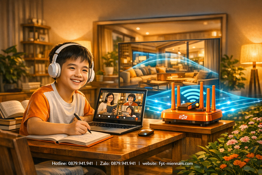 Lắp wifi FPT Phú Giáo cho học sinh, sinh viên: Học tập mượt mà, chi phí tối ưu