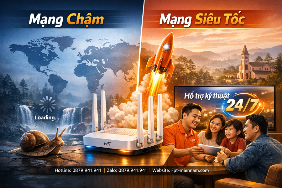 Nên lắp mạng nào tại Đà Lạt? So sánh FPT và các nhà mạng khác