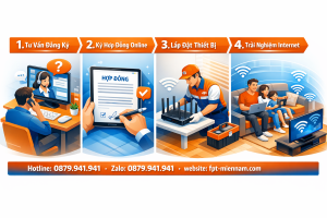 Quy trình lắp wifi FPT Cà Mau từ A–Z: Đơn giản, Nhanh chóng, Chuyên nghiệp