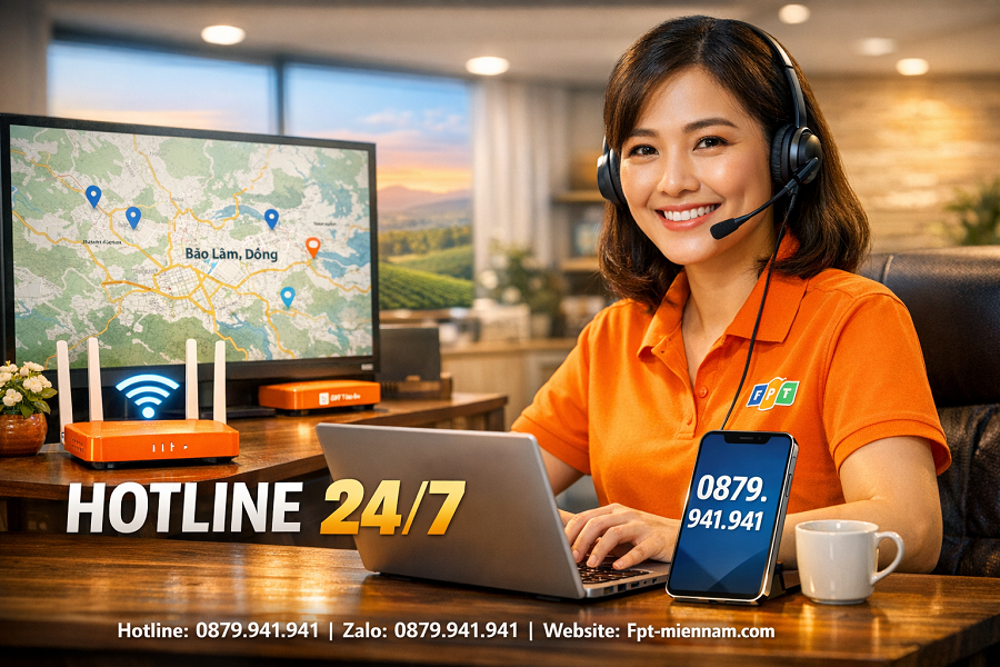 Số điện thoại tổng đài lắp mạng FPT Bảo Lâm trực 24/24