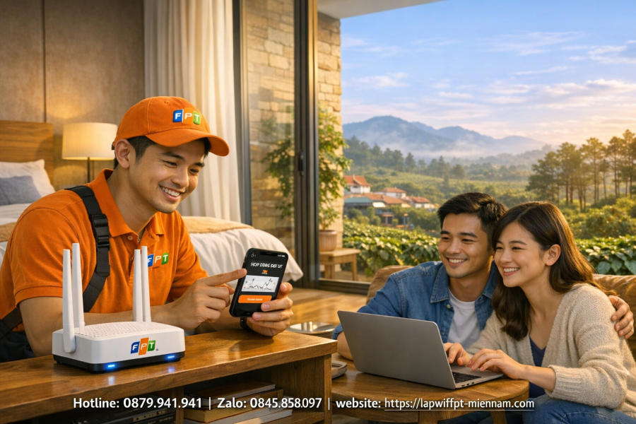 Thủ tục lắp mạng FPT Đức Trọng cho người ngoại tỉnh: Đơn giản, nhanh chóng