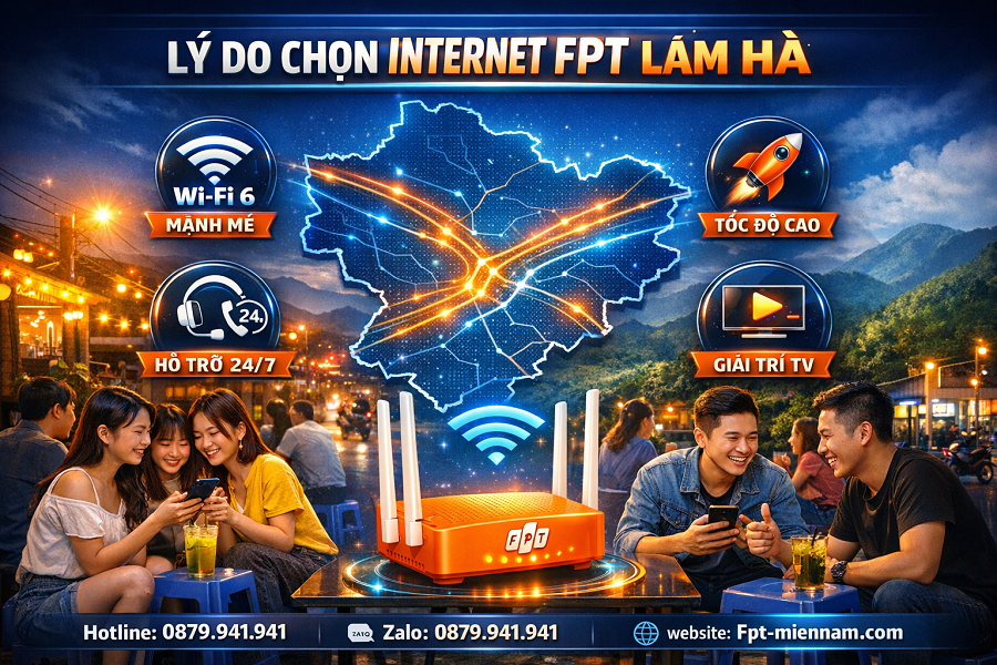 Top lý do nên chọn internet FPT khi ở Lâm Hà, Lâm Đồng
