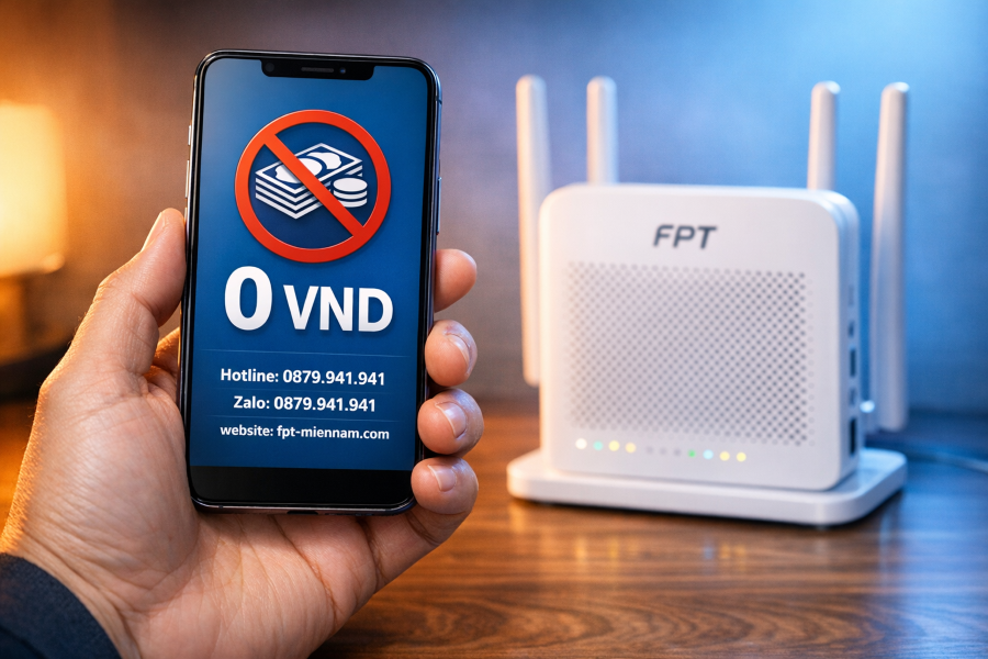 Wifi FPT Quy Nhơn Bắc Không Cần Trả Trước: Ưu Đãi Cực Shock 2026