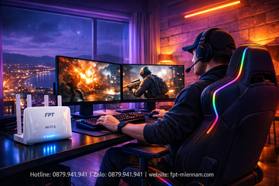 Wifi FPT Quy Nhơn Nam Cho Game Thủ: Chiến Game Cực Đỉnh, Ping Thấp Tuyệt Đối