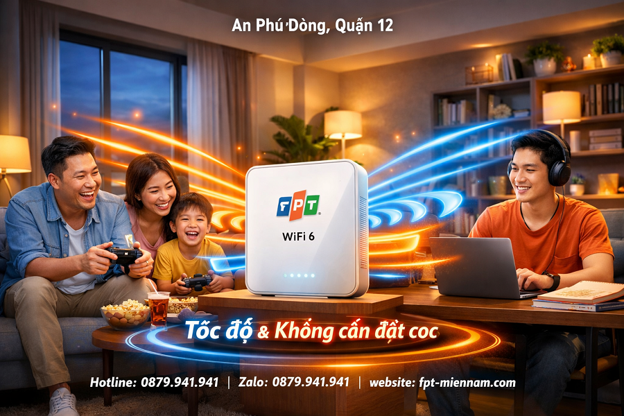 Gói FPT Phường An Phú Đông: WiFi 6 Tốc Độ Cao, Tiết Kiệm Chi Phí Cho Gia Đình