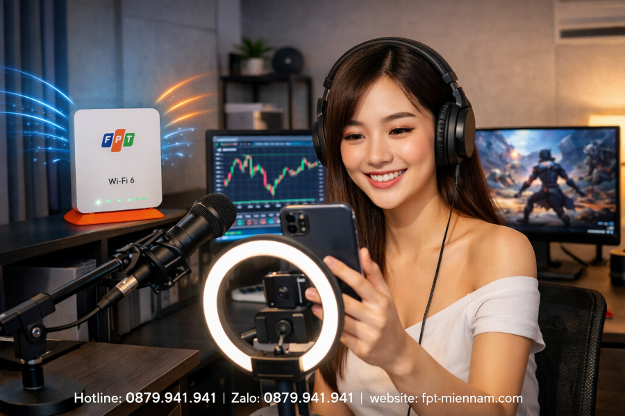 Internet FPT Bình Hưng Livestream: Giải Pháp Mạng Tốc Độ Cao Cho Các Chủ Shop Và Streamer
