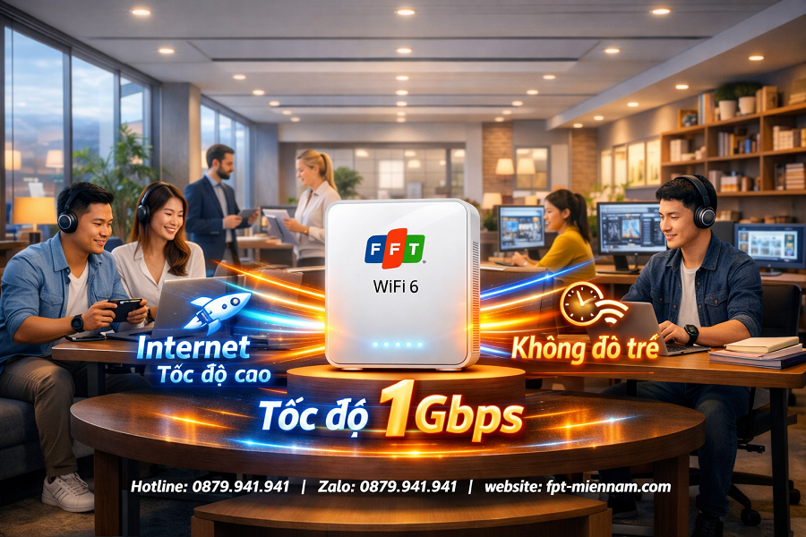 Internet FPT Phường Bình Tân Cho Văn Phòng: Giải Pháp Mạng Ổn Định, Tối Ưu Chi Phí Doanh Nghiệp