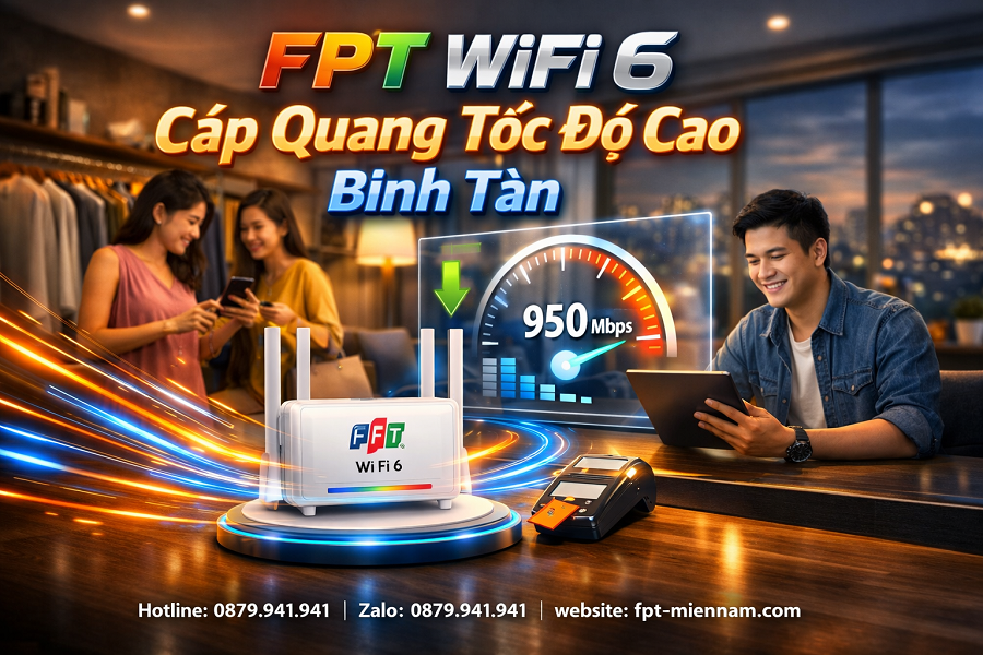 Internet FPT Phường Bình Tân Tốc Độ Cao: Trải Nghiệm Mạng WiFi 6 Đỉnh Cao