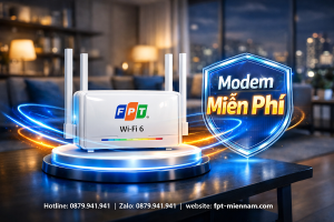 Lắp Mạng FPT Phường Tân Thới Hiệp Miễn Phí Modem WiFi 6 Thế Hệ Mới