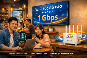 Lắp WiFi FPT Phường Bình Tân Cho Quán Cafe: Giải Pháp Mạng Mạnh, Khách Hài Lòng