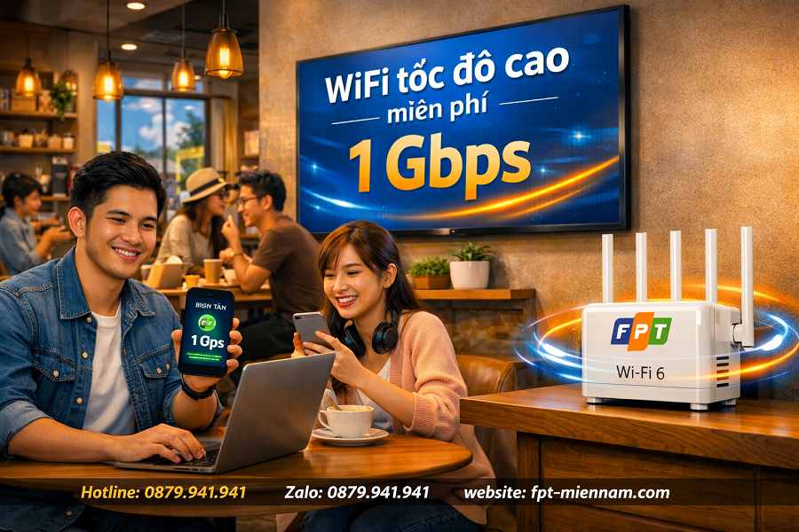 Lắp WiFi FPT Phường Bình Tân Cho Quán Cafe: Giải Pháp Mạng Mạnh, Khách Hài Lòng