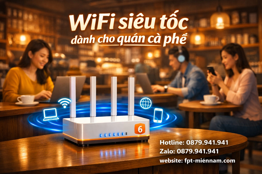 Lắp WiFi FPT Phường Minh Phụng Cho Quán Cafe: Giải Pháp Mạng Mạnh, Khách Đến Đều