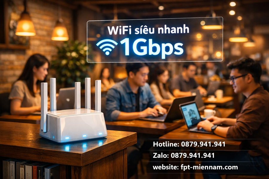 Lắp WiFi FPT Phường Phú Thọ Cho Quán Cafe: WiFi Mạnh, Khách Đến Đông
