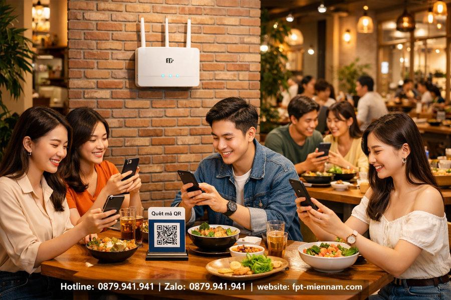 Lắp WiFi FPT Tân Hải Cho Quán Ăn - Bí Quyết Kinh Doanh Giữ Chân Khách Hàng