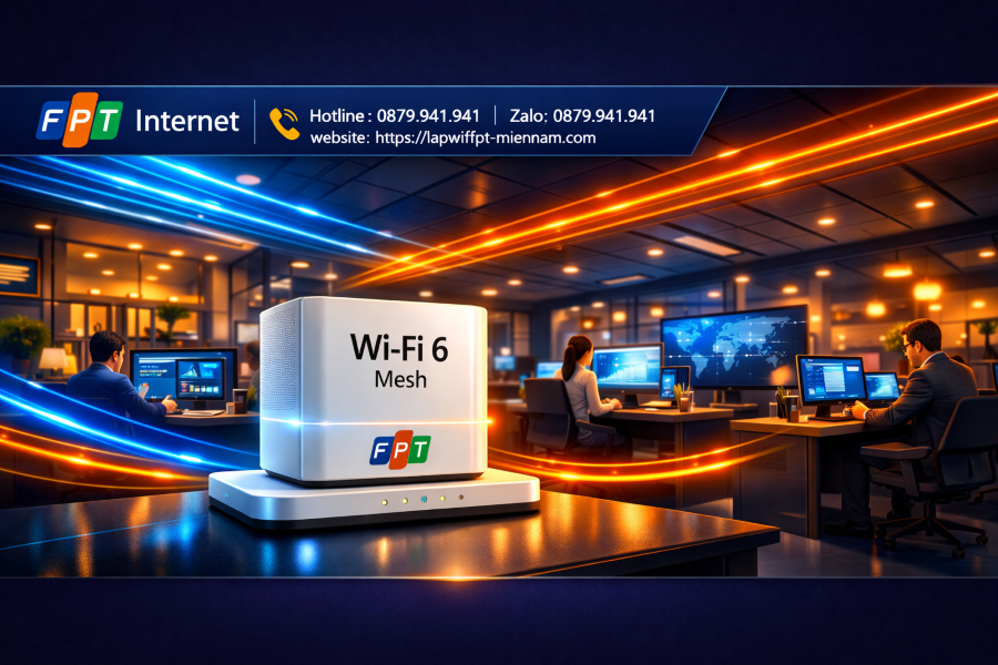 WiFi FPT Thuận Giao Cho Doanh Nghiệp: Giải Pháp Mạng Tốc Độ Cao, Chịu Tải Lớn