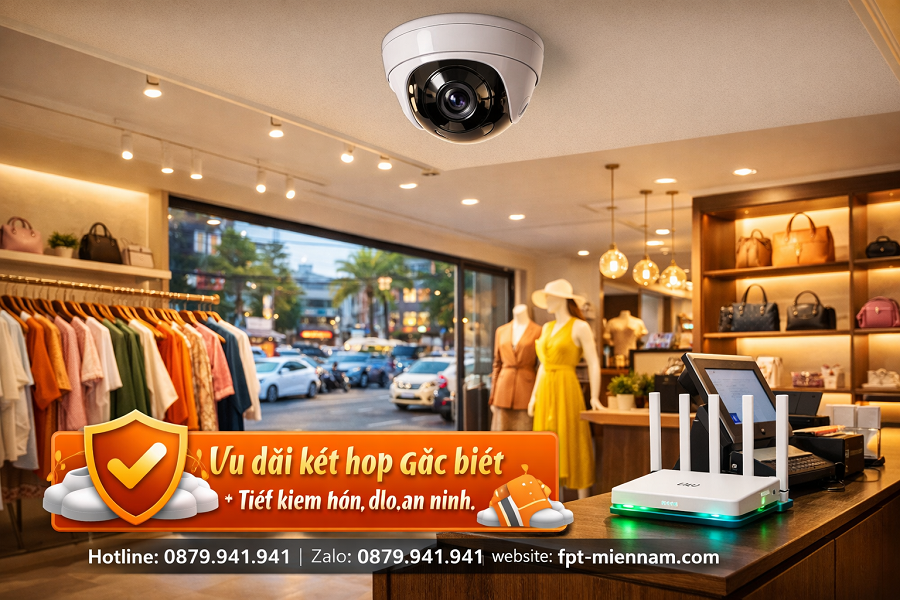 Lắp Camera FPT Phường Vũng Tàu Cho Các Bãi Xe, Cửa Hàng Quần Áo Ổn Định