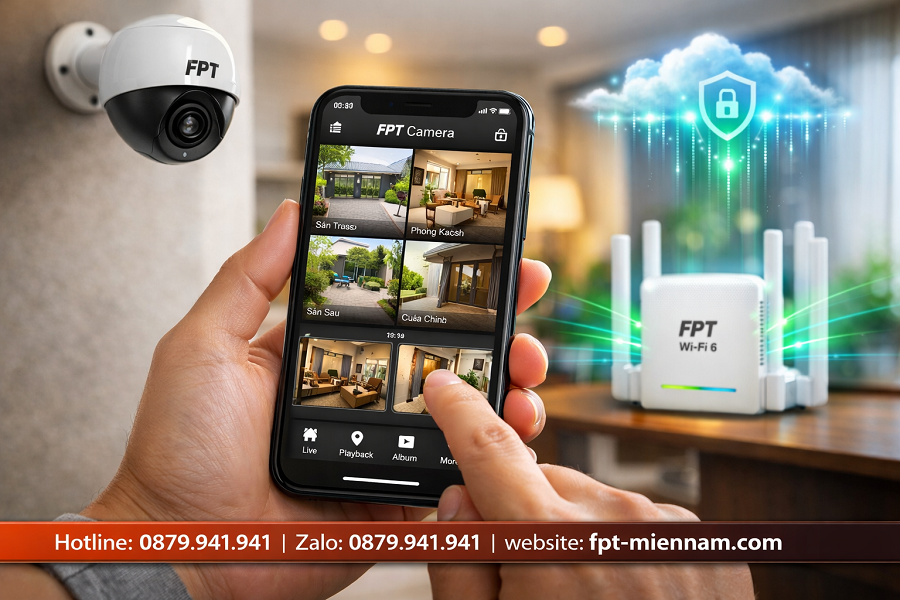 Camera FPT Xã Châu Đức: Quản Lý Dễ Dàng Thông Qua Ứng Dụng FPT Camera Trên Smartphone