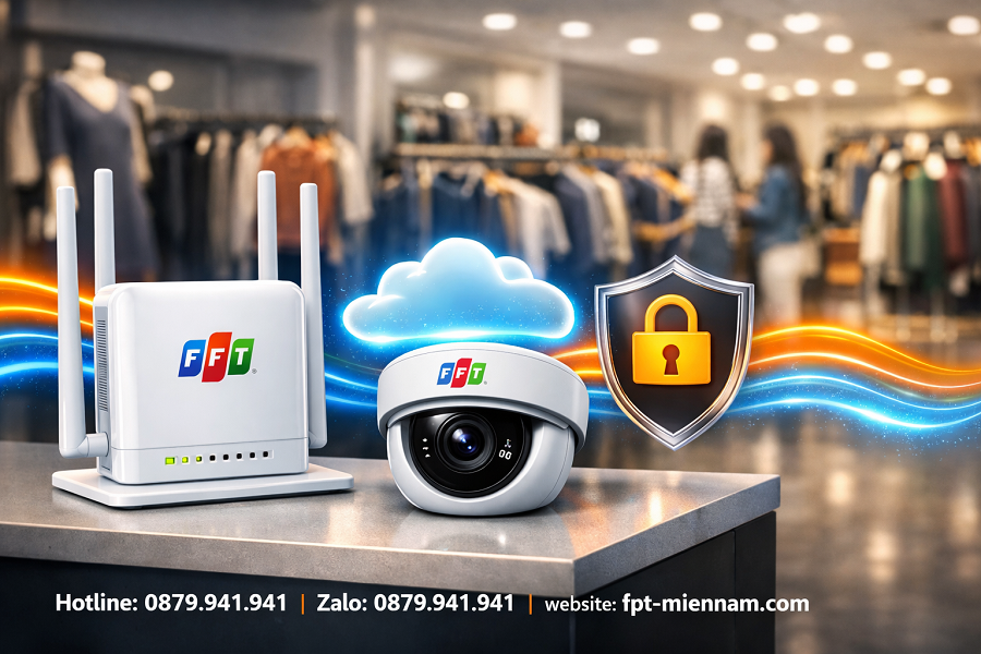 Combo Camera Và Internet FPT Quảng Ngãi Cho Cửa Hàng: Giải Pháp An Ninh & Vận Hành Hoàn Hảo