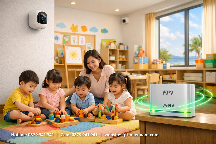 Đăng Ký Lắp Đặt Hệ Thống Camera FPT Xã Hòa Hiệp Cho Trường Mầm Non, Lớp Học