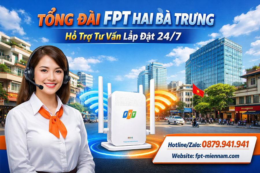 Hotline Tổng Đài FPT Hai Bà Trưng Hỗ Trợ Tư Vấn Lắp Đặt 24/7