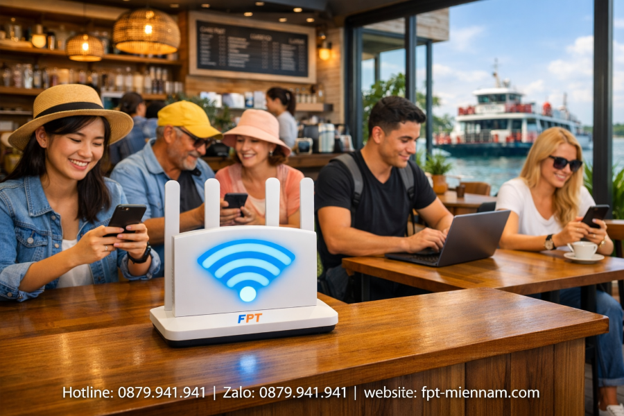 Internet FPT Bình Khánh Cho Khách Du Lịch: Giải Pháp Wifi Tốc Độ Cao Tại Cửa Ngõ Cần Giờ