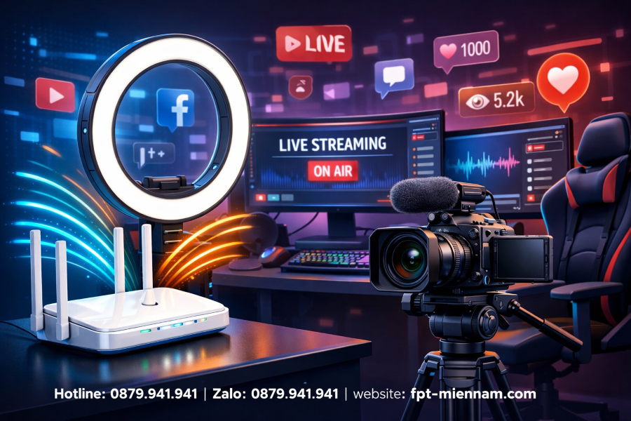 Internet FPT Cần Giờ Livestream: Giải Pháp Đường Truyền Băng Thông Khủng, Chống Bị Khựng Hình