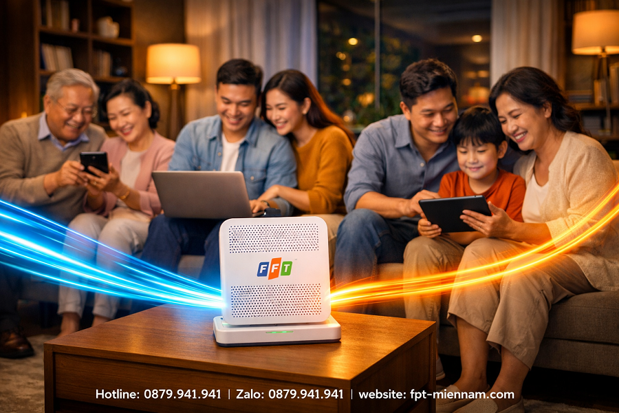Internet FPT Xã Ba Động Cho Gia Đình Đông Người: Gánh Gãy Mọi Giới Hạn Kết Nối