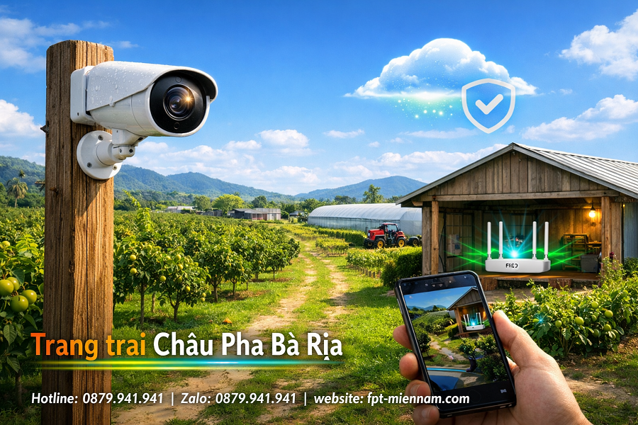 Lắp Đặt Camera FPT Xã Châu Pha Cho Các Trang Trại, Vườn Cây Ăn Trái Từ Xa