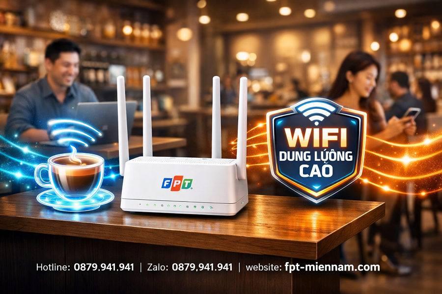 Lắp Mạng FPT Quảng Ngãi Cho Quán Cafe Cần Gì? Giải Pháp Wifi Chịu Tải Khỏe