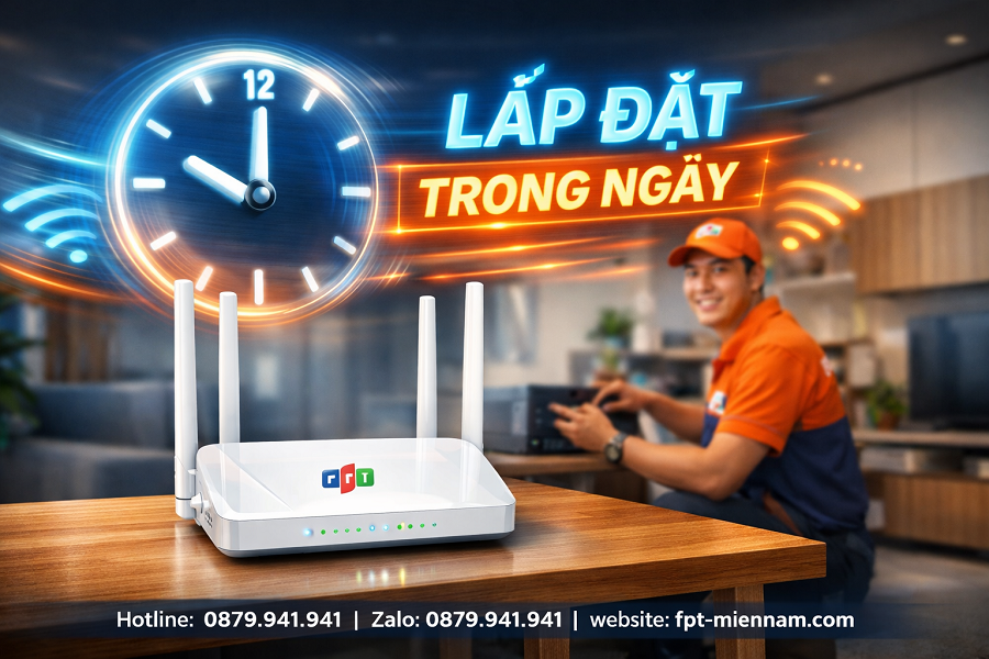 Quy Trình Lắp Internet FPT Quảng Ngãi Trong Ngày: Lắp Đặt Thần Tốc, Dùng Mạng Ngay