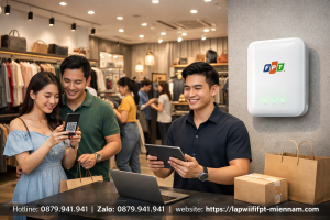 WiFi FPT Tân Hiệp Cho Shop: Giải Pháp Mạng Chịu Tải Cao, Giúp Cửa Hàng Chốt Đơn Thần Tốc