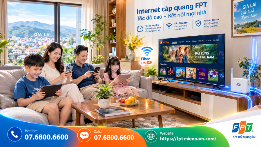 Gói Cước Cáp Quang Lắp Wifi FPT Gia Lai Ở Xã Ia Lâu Giá Rẻ